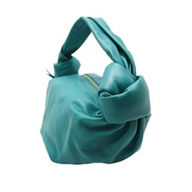 Bottega Veneta-Green Bottega Veneta Double Knot Leather Handbag-Green
