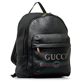 Gucci-Mochila negra con logotipo de Gucci-Negro