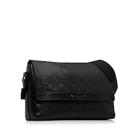Louis Vuitton-Bolso mensajero Louis Vuitton negro con monograma Shadow Sprinter-Negro