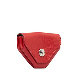 Hermès-Red Hermes Le 24 coin purse-Red