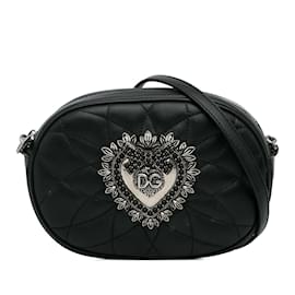 Dolce & Gabbana-Borsa a tracolla Mini Devotion nera Dolce&Gabbana-Nero