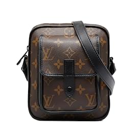 Louis Vuitton-Brown Louis Vuitton Monogram Macassar Christopher Wearable Crossbody Bag-Brown