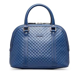 Gucci-Cartable bleu Gucci Medium Microguccissima Dome-Bleu