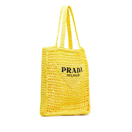 Prada-PRADA Handbags T.  Wicker-Yellow