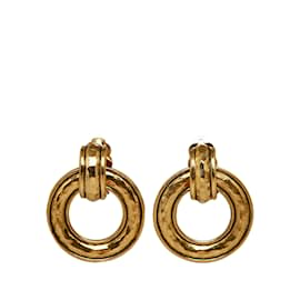 Chanel-Boucles d'oreilles créoles dorées Chanel dorées-Doré