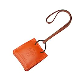 Hermès-Charme de bolsa Hermes Milo Swift laranja-Laranja