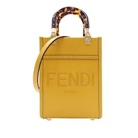 Fendi-Bolso tote shopper Fendi Mini Sunshine amarillo-Amarillo