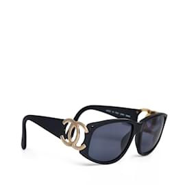 Chanel-Black Chanel Square Tinted Sunglasses-Black