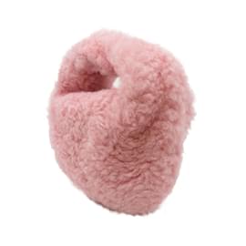 Bottega Veneta-Pink Bottega Veneta Mini Shearling Jodie Handbag-Pink