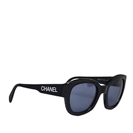 Chanel-Schwarze Chanel Square getönte Sonnenbrille-Schwarz