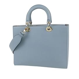 Dior-Bolso satchel Lady Dior grande azul Dior-Azul