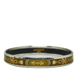 Hermès-Bracelet de costume en émail étroit Hermes noir-Noir