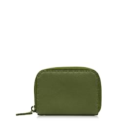 Fendi-Red Fendi Selleria Leather Coin Pouch-Red