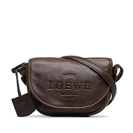 Loewe-Sac à bandoulière Heritage en cuir marron Loewe-Marron