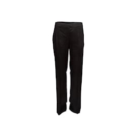 Tom Ford-Black Tom Ford Linen Straight-Leg Trousers Size EU 40-Black