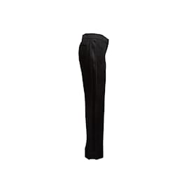 Tom Ford-Black Tom Ford Linen Straight-Leg Trousers Size EU 40-Black