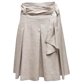 Issey Miyake-Falda plisada de lino gris Issey Miyake Tamaño EE.UU. 6-Gris