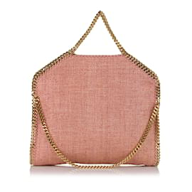 Stella Mc Cartney-Pink Stella McCartney Falabella Boucle Fold-Over Tote Bag-Pink