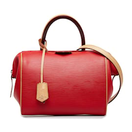 Louis Vuitton-Cartable rouge Louis Vuitton Epi Doc BB-Rouge