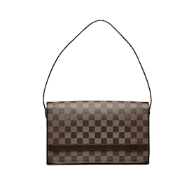 Louis Vuitton-Bolso de hombro largo Louis Vuitton Damier Ebene Tribeca marrón-Castaño