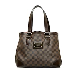 Louis Vuitton-Borsa tote Louis Vuitton Damier Ebene Hampstead PM marrone-Marrone