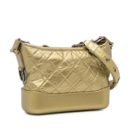 Chanel-Gold Chanel Small Calfskin Gabrielle Crossbody Bag-Golden