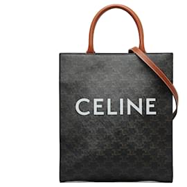 Céline-Cartable vertical marron Celine Triomphe Cabas-Marron