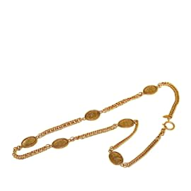 Chanel-Gold Chanel CC Medallion Necklace-Golden