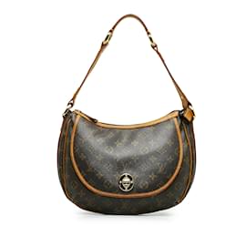 Louis Vuitton-Brown Louis Vuitton Monogram Tulum GM Shoulder Bag-Brown