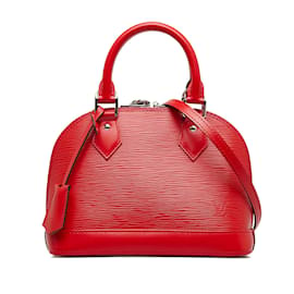 Louis Vuitton-Red Louis Vuitton Epi Alma BB Satchel-Red