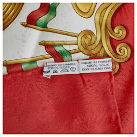 Hermès-Red Hermes Luna Park Silk Scarf Scarves-Red