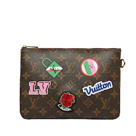Louis Vuitton-Parches de bolsa Louis Vuitton Monogram City marrón-Castaño
