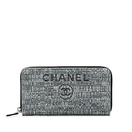 Chanel-Cartera continental gris Chanel Tweed Deauville-Otro