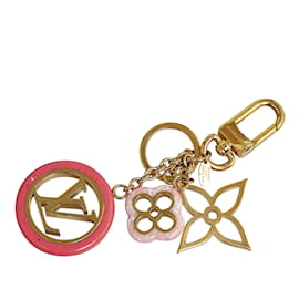 Louis Vuitton-Gold Louis Vuitton Monogram Blooming Flowers Bag Charm Key Chain-Golden