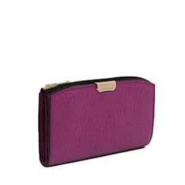 Burberry-Purple Burberry Madison Leather Long Wallet-Purple