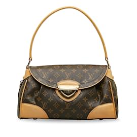 Louis Vuitton-Brown Louis Vuitton Monogram Beverly MM Shoulder Bag-Brown