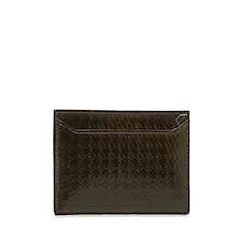 Fendi-Brown Fendi Embossed Leather Card Holder-Brown
