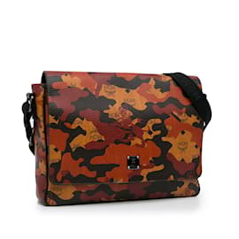 MCM-Orange MCM Visetos Camouflage Crossbody Bag-Orange