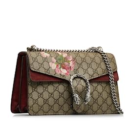 Gucci-Brown Gucci Small GG Supreme Blooms Dionysus Shoulder Bag-Brown