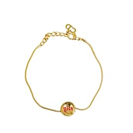 Dior-Pulseira com pingente de logotipo Dior em ouro-Dourado