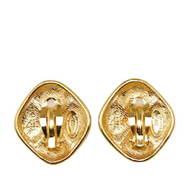 Chanel-Gold Chanel CC Clip On Earrings-Golden