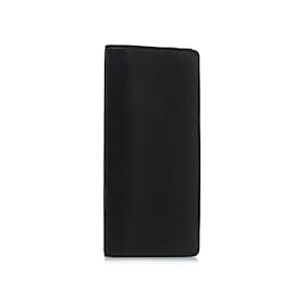 Louis Vuitton-Black Louis Vuitton Monogram Shadow Brazza Long Wallets-Black