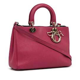Dior-Rosafarbene mittelgroße Diorissimo-Umhängetasche von Dior-Pink