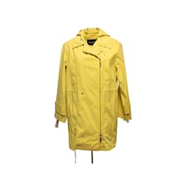 Louis Vuitton-Yellow Louis Vuitton Hooded Windbreaker Coat Size M-Yellow