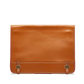 Hermès-Brown Hermes Dogon Clutch Bag-Brown