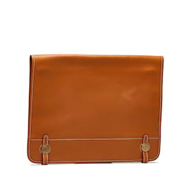 Hermès-Pochette Hermes Dogon marron-Marron