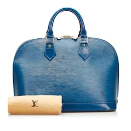 Louis Vuitton-Blue Louis Vuitton Epi Alma PM Bag-Blue