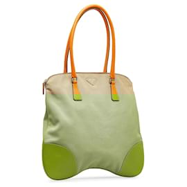 Prada-Brown Prada Canapa Tote-Brown