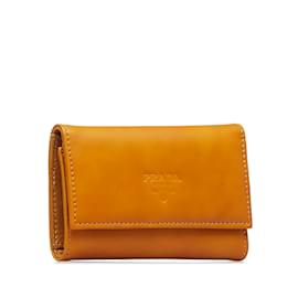 Prada-Brown Prada Leather Key Case-Brown