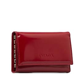 Prada-Porte-clés verni Prada rouge-Rouge